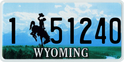 WY license plate 151240