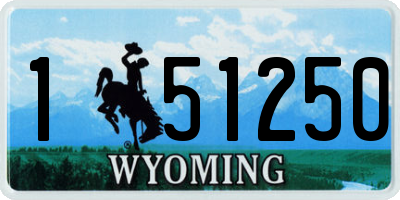WY license plate 151250