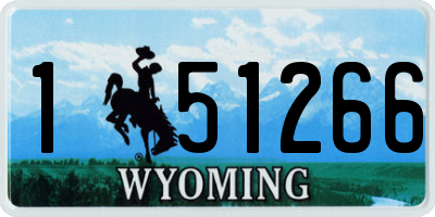 WY license plate 151266