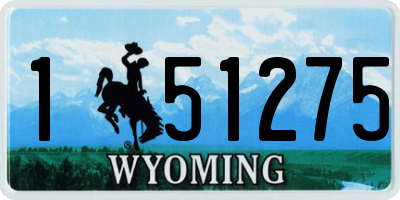 WY license plate 151275
