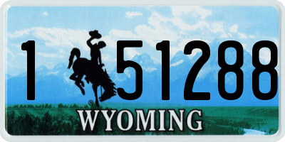 WY license plate 151288