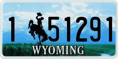 WY license plate 151291