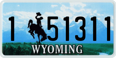 WY license plate 151311