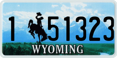 WY license plate 151323