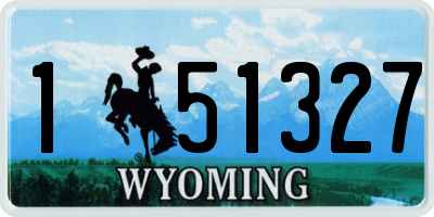 WY license plate 151327