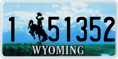 WY license plate 151352