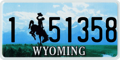 WY license plate 151358