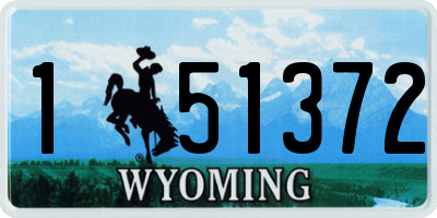 WY license plate 151372