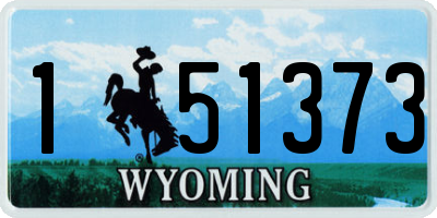 WY license plate 151373