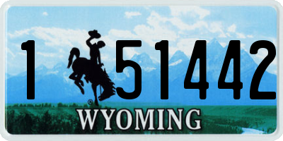 WY license plate 151442