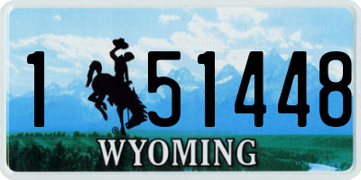 WY license plate 151448