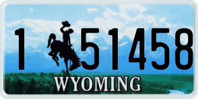 WY license plate 151458