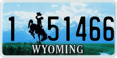 WY license plate 151466