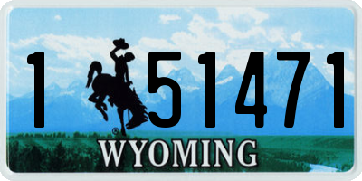 WY license plate 151471