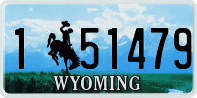 WY license plate 151479