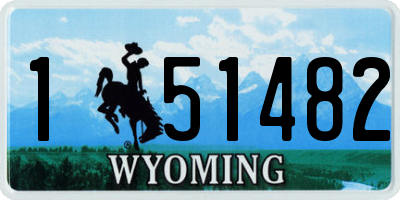 WY license plate 151482