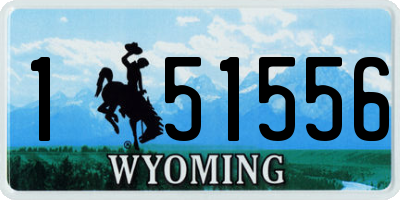 WY license plate 151556