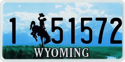 WY license plate 151572