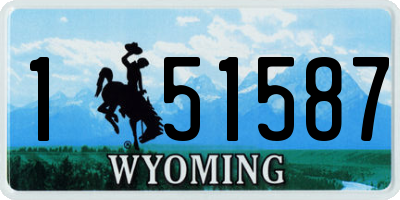 WY license plate 151587