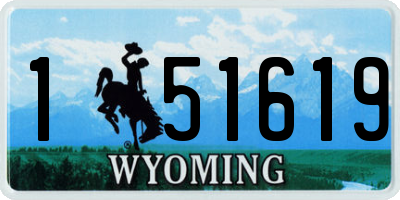 WY license plate 151619