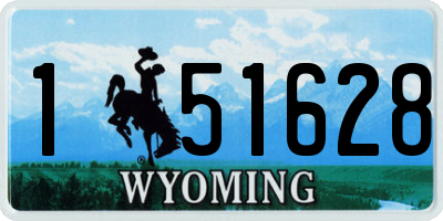 WY license plate 151628