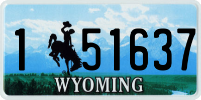 WY license plate 151637