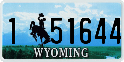 WY license plate 151644