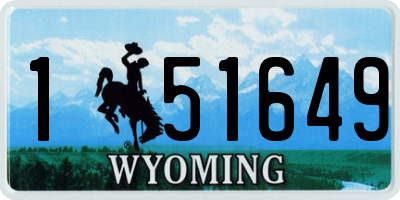 WY license plate 151649