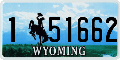 WY license plate 151662