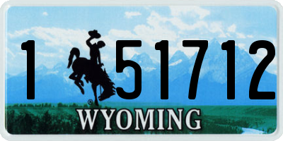 WY license plate 151712