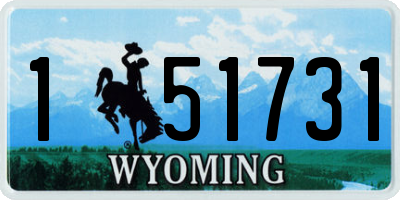 WY license plate 151731