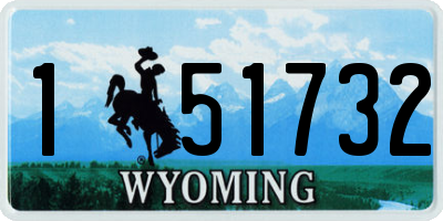 WY license plate 151732