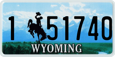 WY license plate 151740