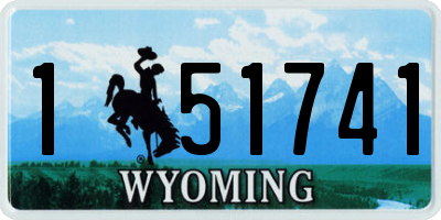 WY license plate 151741
