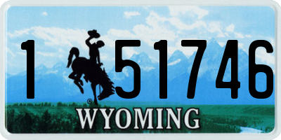 WY license plate 151746