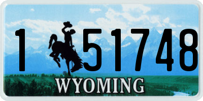 WY license plate 151748