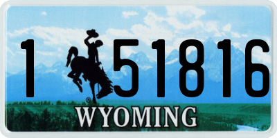 WY license plate 151816