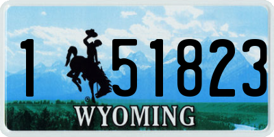 WY license plate 151823