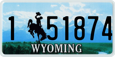 WY license plate 151874