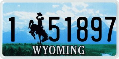 WY license plate 151897