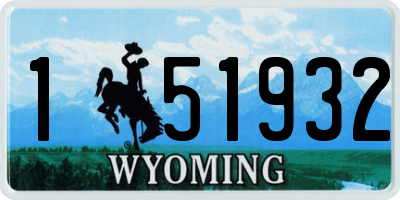 WY license plate 151932