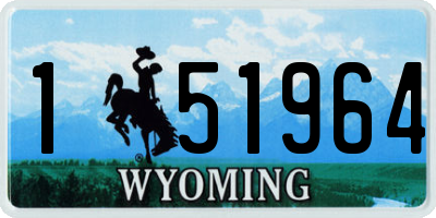 WY license plate 151964
