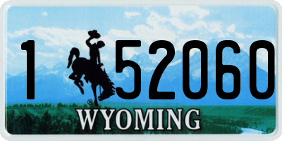 WY license plate 152060
