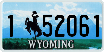 WY license plate 152061