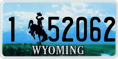 WY license plate 152062