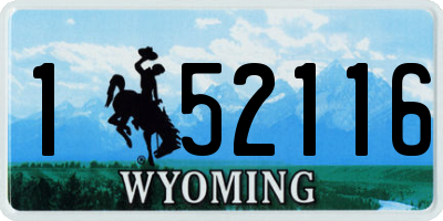 WY license plate 152116