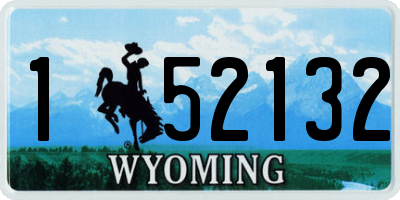 WY license plate 152132