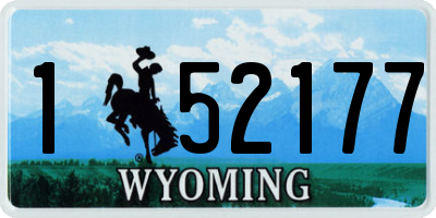 WY license plate 152177