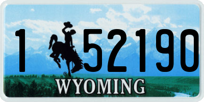 WY license plate 152190