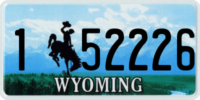 WY license plate 152226